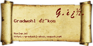 Gradwohl Ákos névjegykártya