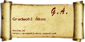 Gradwohl Ákos névjegykártya